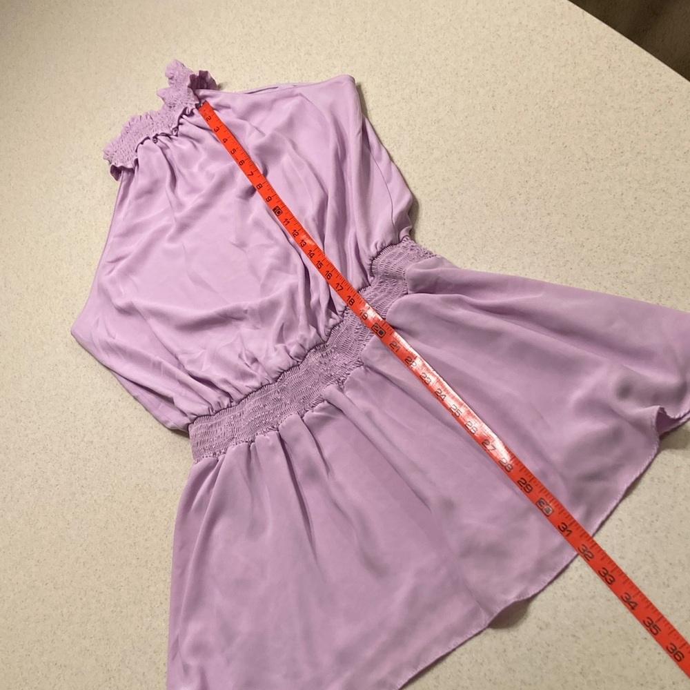 Amanda Uprichard Lavender Halter Mini Dress Women Size M - Picture 8 of 12